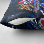 Australian National Flag Day Pillow Cover Kangaroo Mascot and Country Map