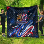 Australian National Flag Day Quilt Kangaroo Mascot and Country Map