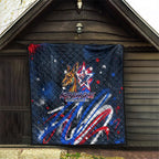 Australian National Flag Day Quilt Kangaroo Mascot and Country Map