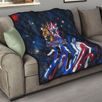 Australian National Flag Day Quilt Kangaroo Mascot and Country Map