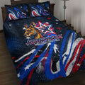Australian National Flag Day Quilt Bed Set Kangaroo Mascot and Country Map