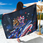 Australian National Flag Day Sarong Kangaroo Mascot and Country Map