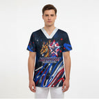 Australian National Flag Day Scrub Top Kangaroo Mascot and Country Map