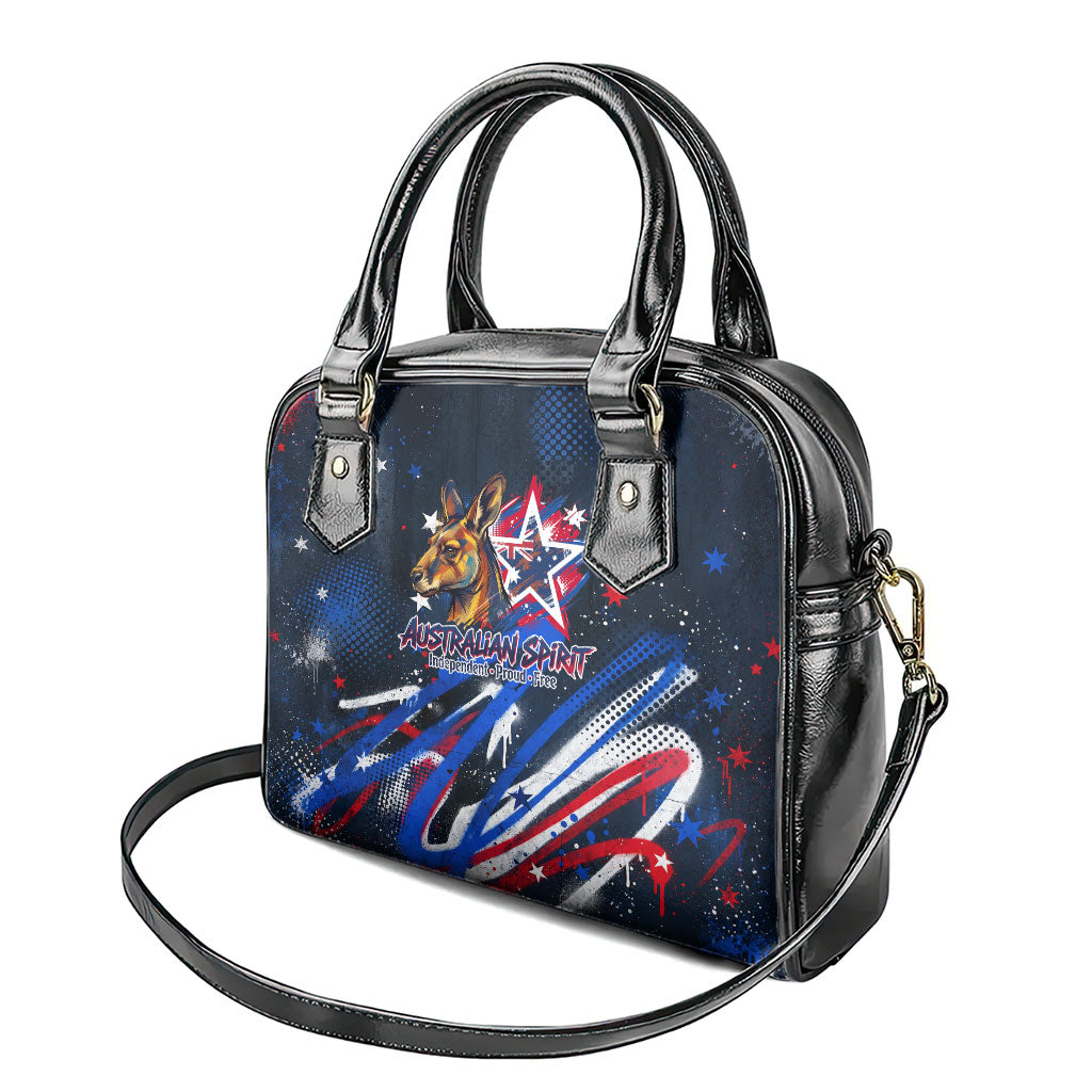 Australian National Flag Day Shoulder Handbag Kangaroo Mascot and Country Map