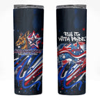 Australian National Flag Day Skinny Tumbler Kangaroo Mascot and Country Map