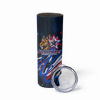 Australian National Flag Day Skinny Tumbler Kangaroo Mascot and Country Map