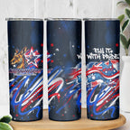 Australian National Flag Day Skinny Tumbler Kangaroo Mascot and Country Map