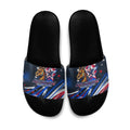 Australian National Flag Day Slide Sandals Kangaroo Mascot and Country Map