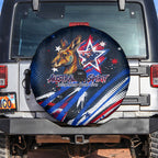 Australian National Flag Day Spare Tire Cover Kangaroo Mascot and Country Map