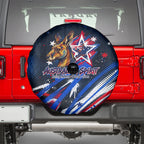 Australian National Flag Day Spare Tire Cover Kangaroo Mascot and Country Map