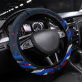 Australian National Flag Day Steering Wheel Cover Kangaroo Mascot and Country Map