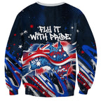 Australian National Flag Day Sweatshirt Kangaroo Mascot and Country Map
