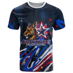 Australian National Flag Day T Shirt Kangaroo Mascot and Country Map