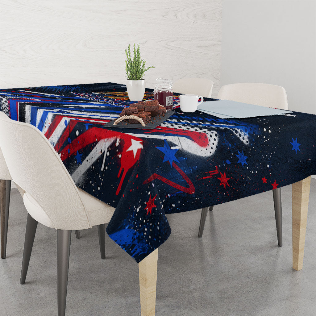 Australian National Flag Day Tablecloth Kangaroo Mascot and Country Map