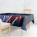 Australian National Flag Day Tablecloth Kangaroo Mascot and Country Map