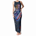 Australian National Flag Day Tank Maxi Dress Kangaroo Mascot and Country Map