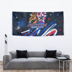Australian National Flag Day Tapestry Kangaroo Mascot and Country Map