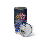 Australian National Flag Day Tumbler Cup Kangaroo Mascot and Country Map