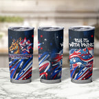 Australian National Flag Day Tumbler Cup Kangaroo Mascot and Country Map