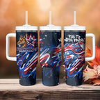 Australian National Flag Day Tumbler With Handle Kangaroo Mascot and Country Map