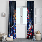 Australian National Flag Day Window Curtain Kangaroo Mascot and Country Map