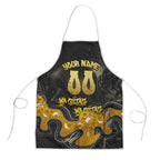 Personalised Western Australia Oztag Swan Apron Black Gold Graffiti Aboriginal Dot Pattern