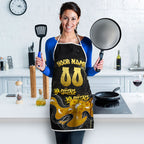 Personalised Western Australia Oztag Swan Apron Black Gold Graffiti Aboriginal Dot Pattern