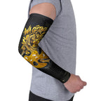 Personalised Western Australia Oztag Swan Arm Sleeves Black Gold Graffiti Aboriginal Dot Pattern