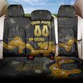 Personalised Western Australia Oztag Swan Back Car Seat Cover Black Gold Graffiti Aboriginal Dot Pattern