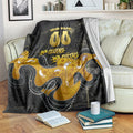 Personalised Western Australia Oztag Swan Blanket Black Gold Graffiti Aboriginal Dot Pattern
