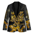 Personalised Western Australia Oztag Swan Blazer Black Gold Graffiti Aboriginal Dot Pattern