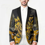 Personalised Western Australia Oztag Swan Blazer Black Gold Graffiti Aboriginal Dot Pattern