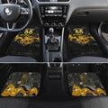 Personalised Western Australia Oztag Swan Car Mats Black Gold Graffiti Aboriginal Dot Pattern