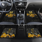 Personalised Western Australia Oztag Swan Car Mats Black Gold Graffiti Aboriginal Dot Pattern