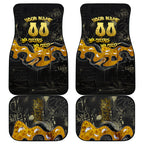 Personalised Western Australia Oztag Swan Car Mats Black Gold Graffiti Aboriginal Dot Pattern