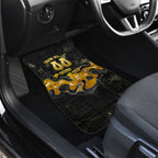 Personalised Western Australia Oztag Swan Car Mats Black Gold Graffiti Aboriginal Dot Pattern