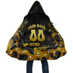 Personalised Western Australia Oztag Swan Cloak Black Gold Graffiti Aboriginal Dot Pattern