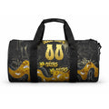 Personalised Western Australia Oztag Swan Duffle Bag Black Gold Graffiti Aboriginal Dot Pattern
