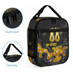 Personalised Western Australia Oztag Swan Lunch Bag Black Gold Graffiti Aboriginal Dot Pattern