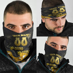 Personalised Western Australia Oztag Swan Neck Gaiter Black Gold Graffiti Aboriginal Dot Pattern