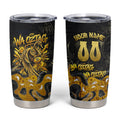 Personalised Western Australia Oztag Swan Tumbler Cup Black Gold Graffiti Aboriginal Dot Pattern