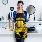 Personalised Western Australia Oztag Swan Apron Black Gold Geometric Swan Aboriginal