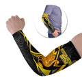 Personalised Western Australia Oztag Swan Arm Sleeves Black Gold Geometric Swan Aboriginal