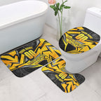 Personalised Western Australia Oztag Swan Bathroom Set Black Gold Geometric Swan Aboriginal