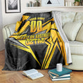 Personalised Western Australia Oztag Swan Blanket Black Gold Geometric Swan Aboriginal