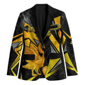 Personalised Western Australia Oztag Swan Blazer Black Gold Geometric Swan Aboriginal