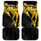 Personalised Western Australia Oztag Swan Car Mats Black Gold Geometric Swan Aboriginal