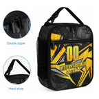 Personalised Western Australia Oztag Swan Lunch Bag Black Gold Geometric Swan Aboriginal
