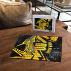 Personalised Western Australia Oztag Swan Puzzle Black Gold Geometric Swan Aboriginal