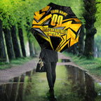 Personalised Western Australia Oztag Swan Umbrella Black Gold Geometric Swan Aboriginal